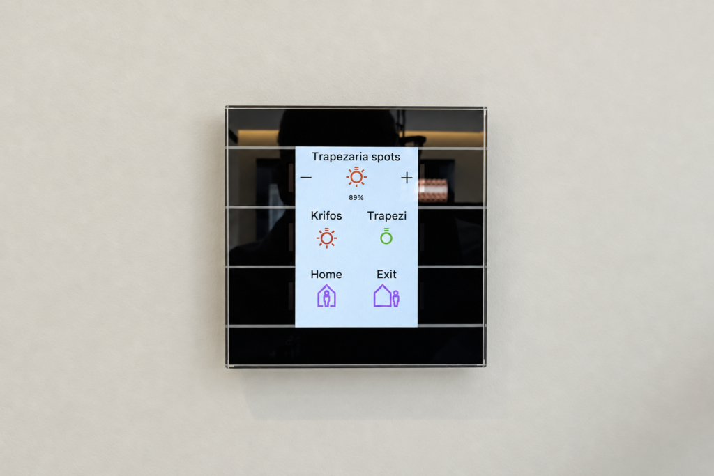 KNX interface with dining room lighting control KNX interface with dining room lighting control