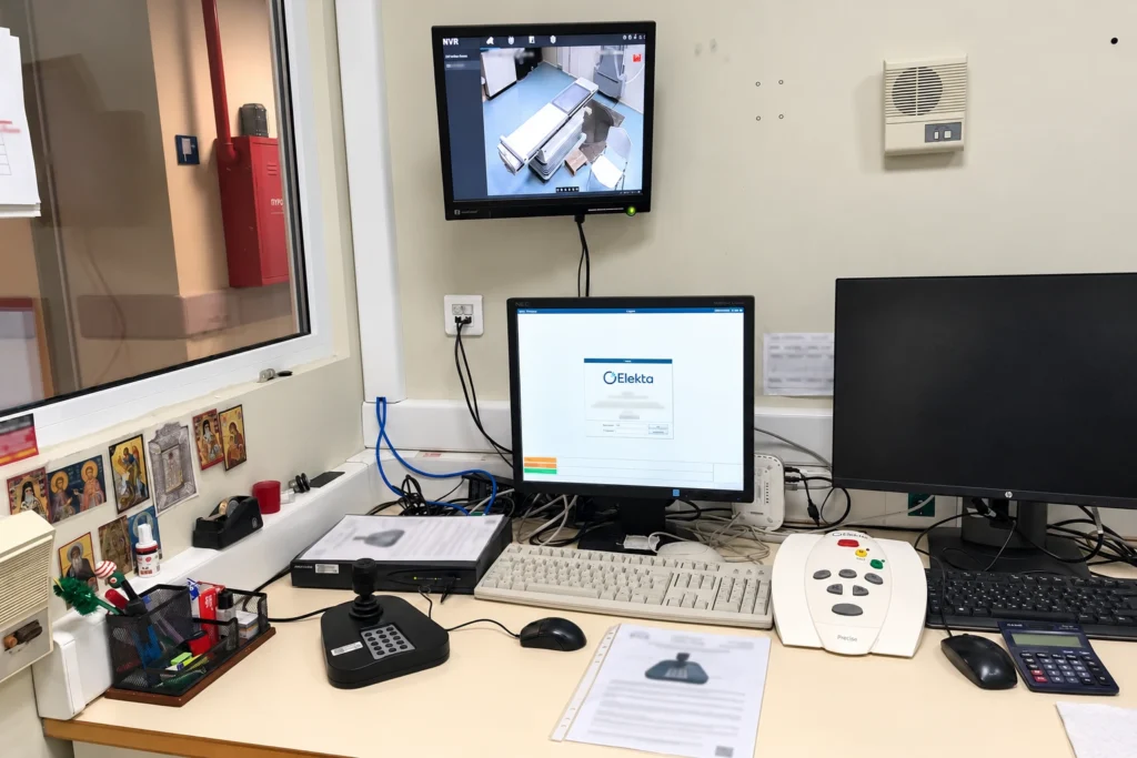 Θέση χειριστών με joystick και οθόνη ζωντανής εικόνας Θέση χειριστών με joystick και οθόνη ζωντανής εικόνας
