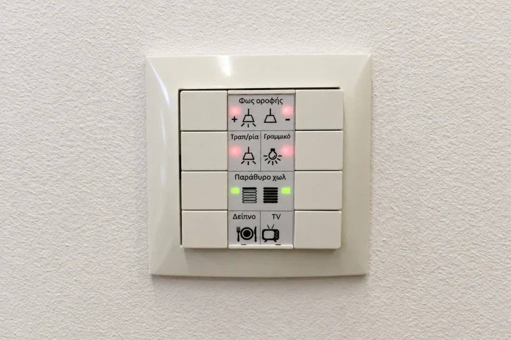 Μεζονέτα KNX 120 τ.μ. – Χειριστήριο KNX με σκηνές Δείπνο και TV Χειριστήριο KNX με σκηνές Δείπνο και TV