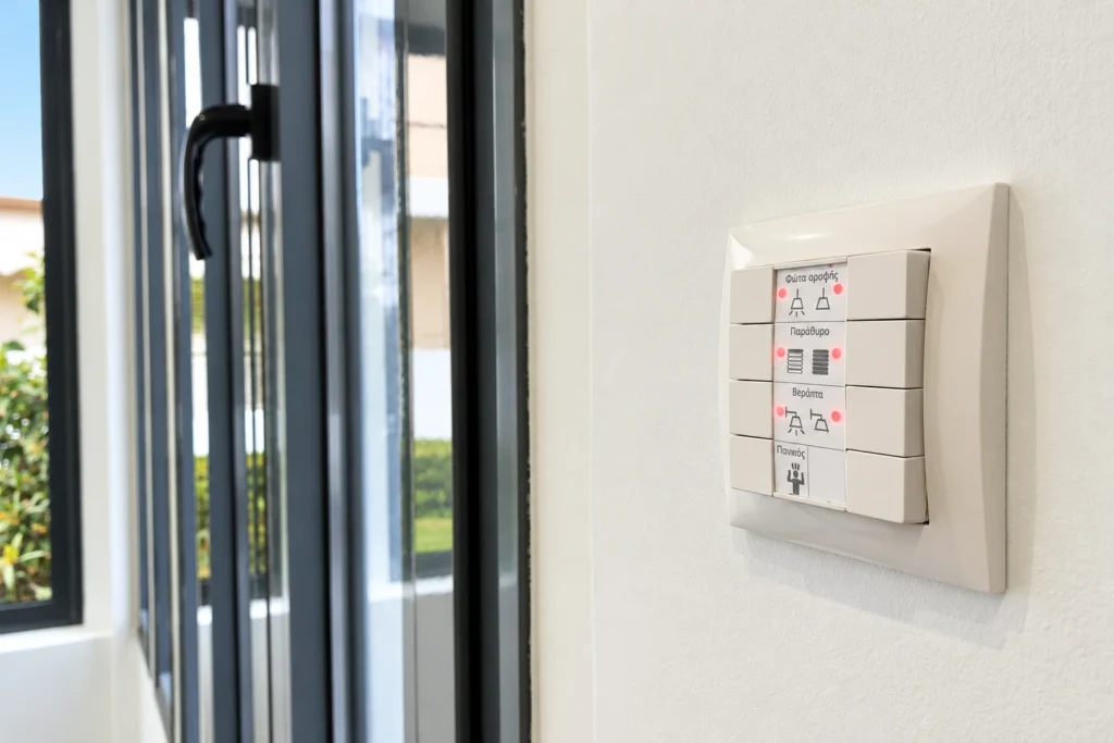 Μεζονέτα KNX 120 τ.μ. – Πλάγια όψη χειριστηρίου KNX δίπλα στο παράθυρο Πλάγια όψη χειριστηρίου KNX δίπλα στο παράθυρο
